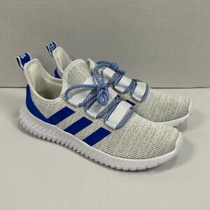 Adidas Kaptir Mens Size 8.5 White Blue Athletic Running Walking Shoes NWT
